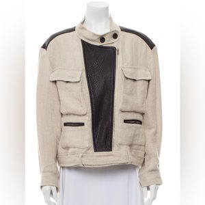 Iro oversized linen blazer with leather / size 36 ( small) in great condition!💜